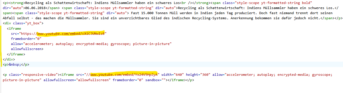 code ersetzen