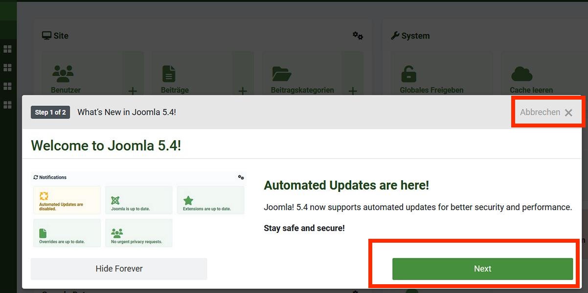 feser joomla 6 update 08